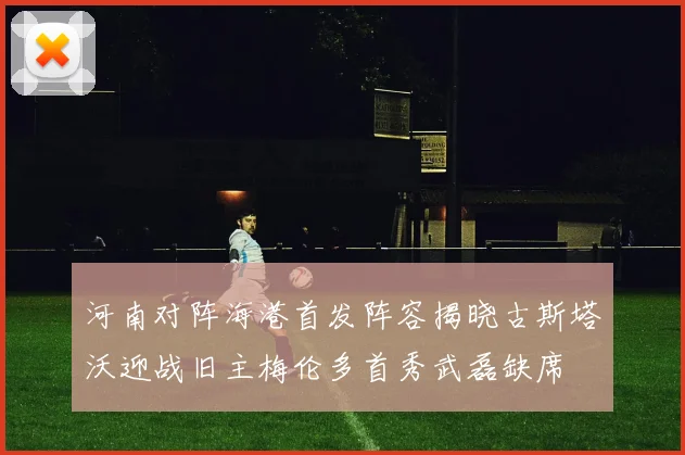 河南对阵海港首发阵容揭晓古斯塔沃迎战旧主梅伦多首秀武磊缺席
